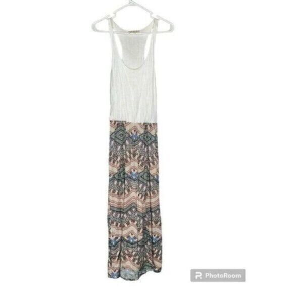 Pink Rose Sleeveless Boho Stretch Dress - Picture 1 of 3